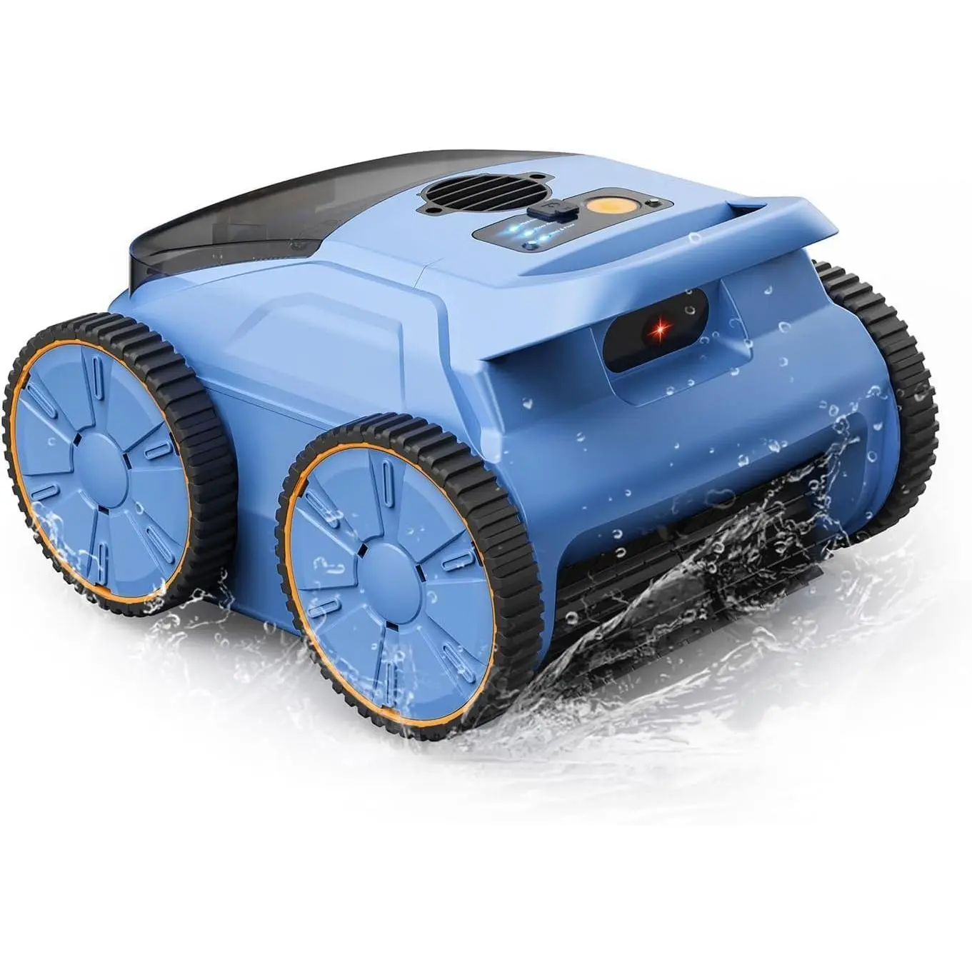 Cordless Robotic Pool Cleaner - 180 Mins Runtime, Self-Parking, Wall-Climbing Automatic Vacuum for Above Ground Pools, Not Suitable for Sharp Steps or Raised Drains