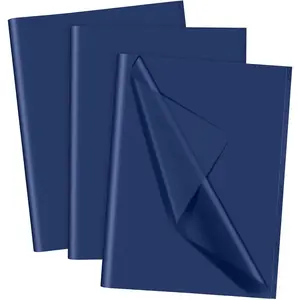 Bouiexye 70 Sheets Navy Blue Tissue Paper, 20 x 14.5 inches Multicolor Tissue Paper Bulk Gift Wrapping for DIY Art Craft Birthday Party Festival