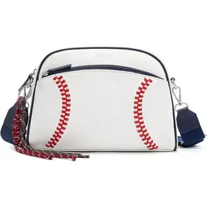 Crossbody Bags for Women - Baseball Crossbody Purses Trendy PU Leather Small  Bag for Travel Work Party