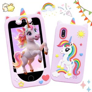 Kids Smart Phone with Dual Camera, Game And Music Player, Toddler Learning Play Toy Cell Phone, Gifts for Girls And Boys, Christmas, Birthday, Age 3-12.