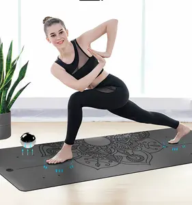 Yoga Mat 24” x 70” Non-Slip Microfiber Suede – 3mm Lightweight Exercise & Meditation Mat with Carry Strap, Anti-Slip Fitness Yoga Mat for Home Workout, Pilates & Gym