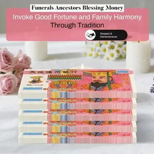 Traditional Chinese Ancestor Money, Large Denomination Qingming Tomb Sweeping Paper Money, Synthetic Paper, Ideal for Halloween and Prayers
