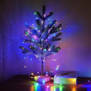 LED String Lights 6.6 FT Copper Wire Fairy Lights Battery Powered Mini String Lights for Bedroom Wedding Party Flowers Indoor Outdoor Multi-Colored