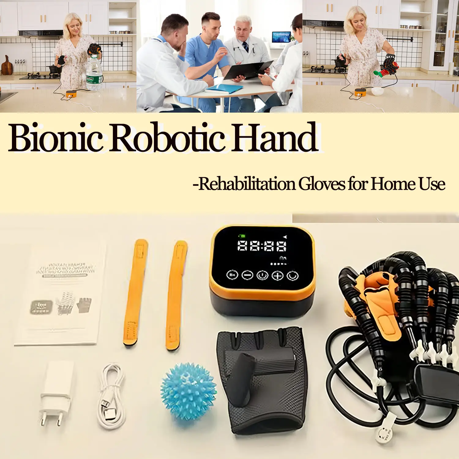Smart Rehabilitation Robot Glove - Medical Healthcare Tool for Arthritis & Hemiplegia Relief, Practical Gift for Loved Ones Solution Relief