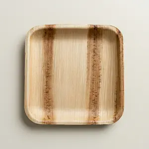 6" Square Compostable Dessert Plates | Areca Leaf Plates (Pack of 50) – EcoChef