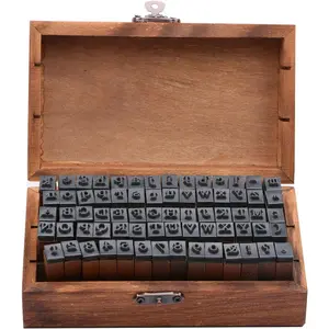 Rubber Stamp Letters Alphabets, 70 pcs Alphabet Mini Stamps for Pottery Vintage Wooden Number and Letter Symbol for Clay Crafts, Card Making, Kids Painting