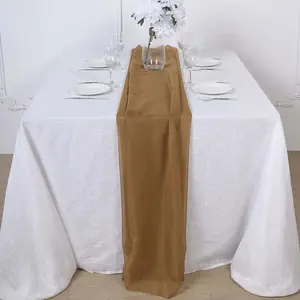 Chiffon Table Runner 6ft Gold - Stylish & Lightweight Event Table Decor
