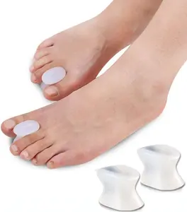 12/24 PCS Silicone toe correction splitter, a silicone toe divider pad used to correct overlapping toes. Toe correction device for treating bunions, a foot expansion pad used to alleviate bunions, toe correction to prevent mutual friction of toes.