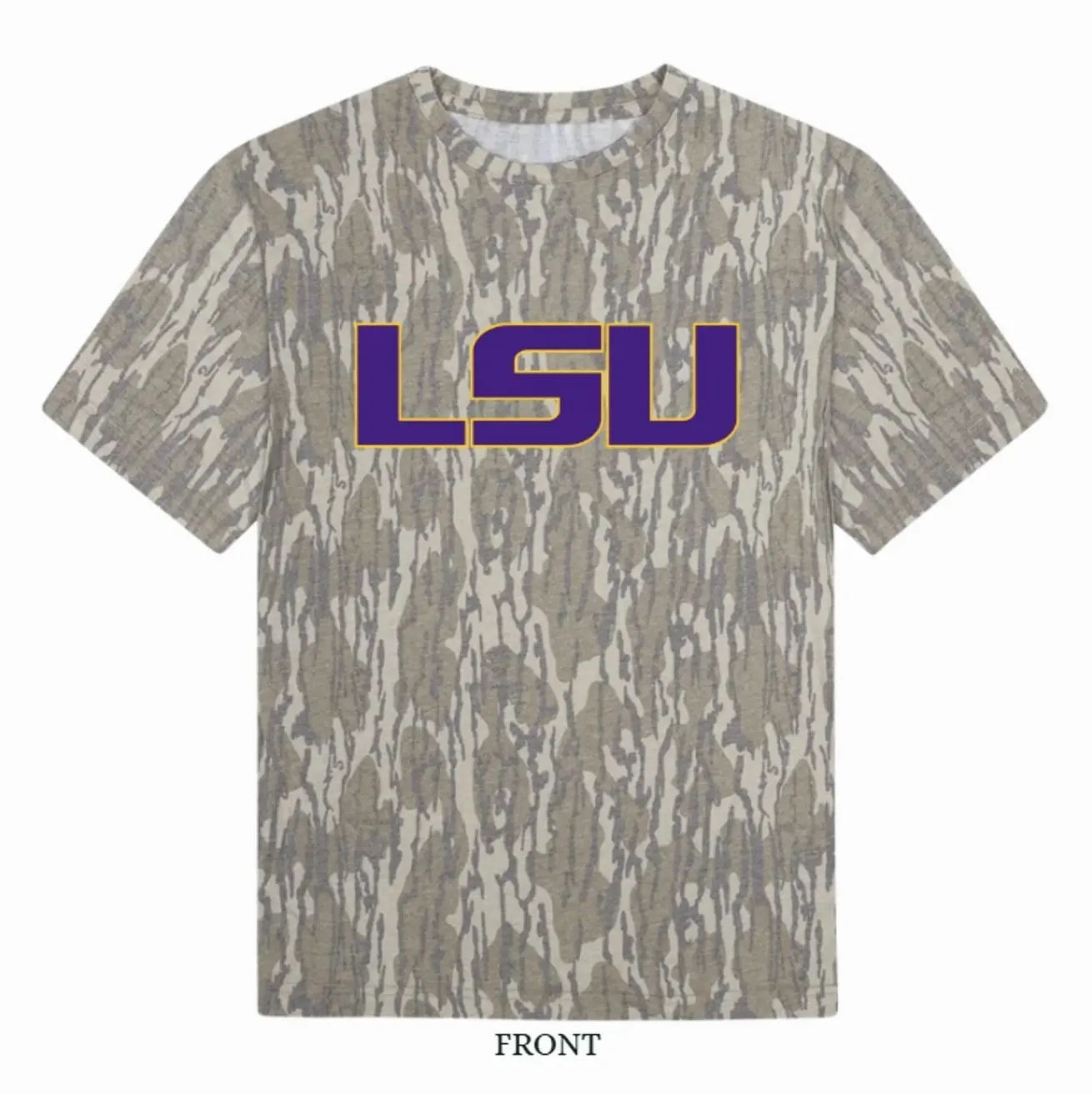 Vintage Camo L.S.U Tigers Mossy Oak Bottomland Shirt, College Tee, Retro Game Day Apparel
