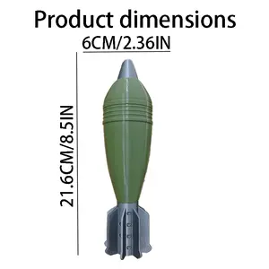 Mortar Shell Replica 60mm Military Model for Collectors and Themed Events Realistic Non-Functional Display 6CM/2.36IN 21.6CM/8.5IN