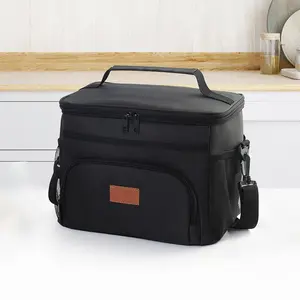 1pc Large capacity portable insulated ice pack, outdoor picnic bag, waterproof diagonal cross single shoulder insulated lunch box bag, Leakproof Lunch Cooler, Multifunctional Insulated Bag