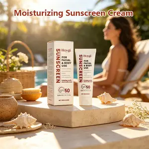 Moisturizing Sunscreen Cream, Lightweight Non-Greasy Daily Moisture, Portable Outdoor Protection, Ideal for Commuting and Everyday Use