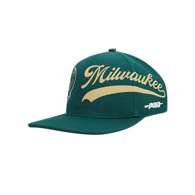 Pro Standard Living Large Green Milwaukee Bucks Snapback Hat