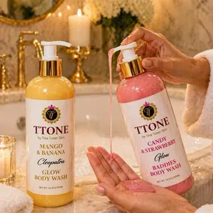 TTONE Candy & Strawberry + Mango & Banana Glow Body Wash Set of 2