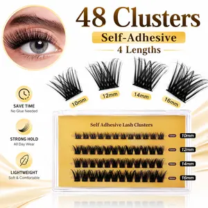 DIY Lash Extensions Dupe | 10-16mm Mixed Self-Adhesive | Everyday Glam | For Lazy Girls | Trending Must-Have