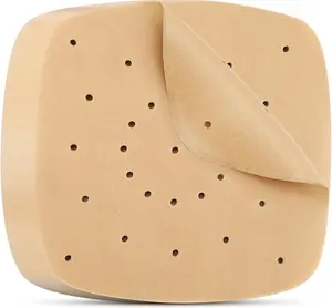 Air Fryer 8 Inch Parchment Liners, 200pcs Unbleached Air Fryer Perforated Parchment Bamboo Paper for Air Fryer Bakeware and Steaming Basket Utensils