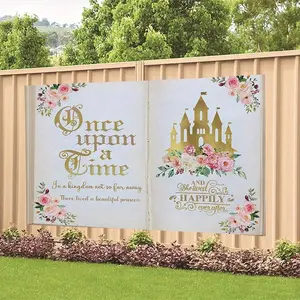 1PC,2D Flat Fairy Tale Castle Princess - themed Backdrop, Children's Birthday Party Decoration Cloth, Photography Backdrop, Baby Banquet First - year Banquet Decoration Backdrop, Perfect for Party