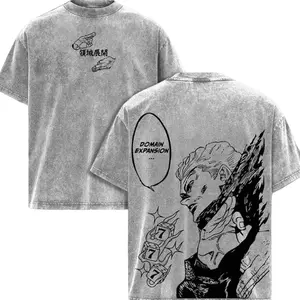 Hakari Kinji Jujutsu Kaisen Tee - Vintage Heavy Cotton Oversized Anim3 Manga T-Shirt & Hoodie, Double Printed Retro Unisex Streetwear Graphic Top, Private Pure Love Train Domain Expansion Edition, Culling Game Fighter D