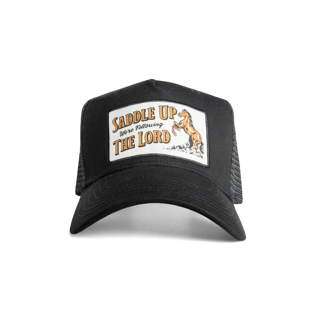 Rodeo In The Sky Mesh Back 5-Panel Structured Cotton Snapback Trucker Cap