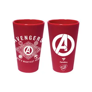 Silipint Inc. Marvel Avengers 16 oz Pint Glass - Officially Licensed Silicone Drinkware for Superhero Fans