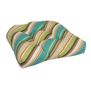 19-inch U-Shaped Spun Polyester Outdoor Tufted Dining Chair Cushion