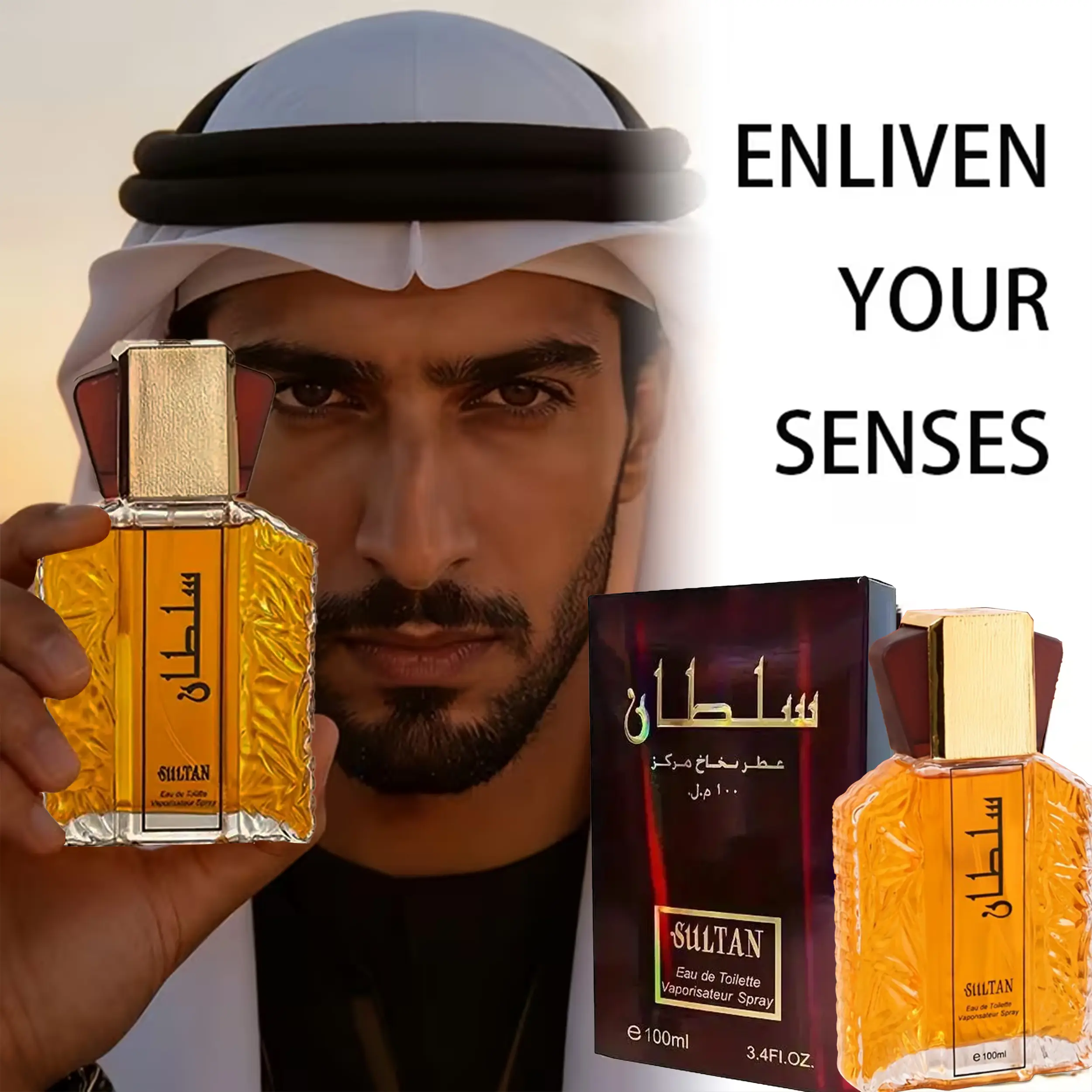 Dubai Perfume for Men, Long-Lasting Arabian Eau de Parfum, Aromatic Citrus and Floral Fragrance with Woody Sandalwood & Vanilla Notes, 100 ml, Aromatic Citrusy Perfume, Citrus Fragrance, Edp Sprays, Vanilla Scents, Signature Scent, Daily Wear, Valentine's