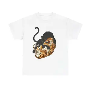 Wild Jungle Panther Leopard Graphic Tee – Vintage Wildlife Aesthetic Unisex Streetwear Shirt