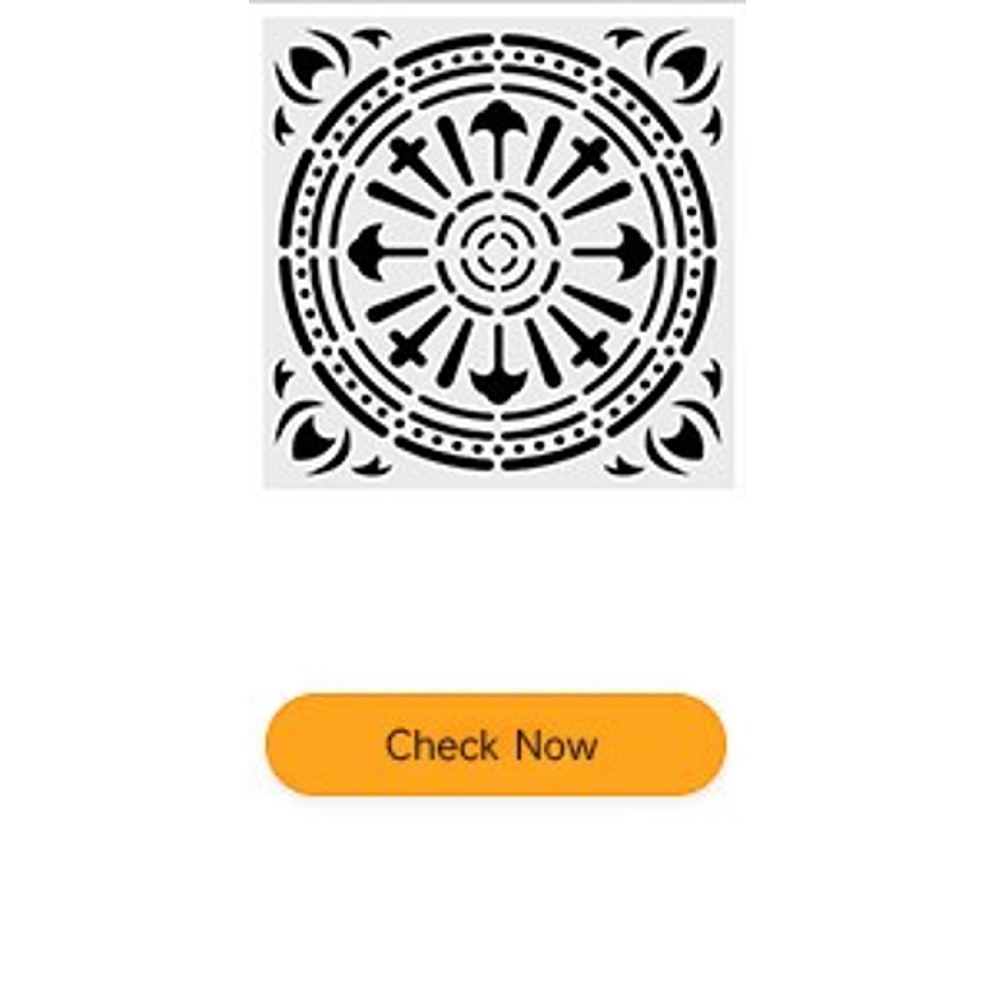 Wall Stencils for Painting Large Pattern 12" x 12", Reusable Large Floor Stencils, Simple Tile Stencils for Decor (NS10)