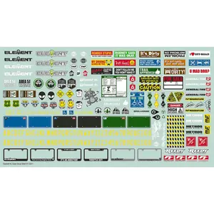 Team Associated 1/10th Scale Sponsor/Bumper Sticker Decal Sheet ASC42148