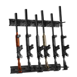VEVOR Gun Rack, Indoor Gun Rack Wall Mount, 6-Slot Vertical Rifle Shotgun Gun Rack, 180 lb Heavy Duty Metal Wall Gun Rack Stand with Soft Padding