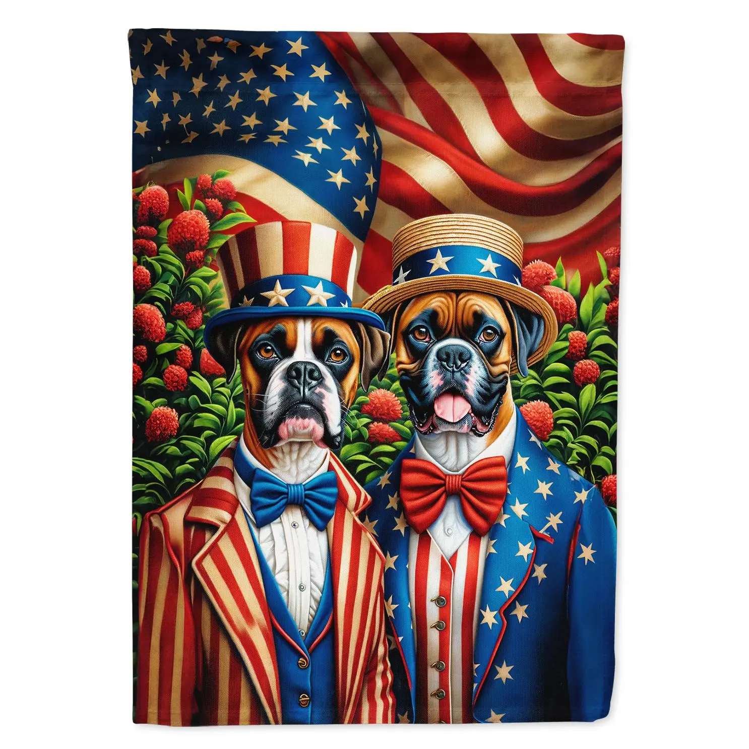 All American Boxer Garden Flag Mailbox Decorative Yard Banner Outside Patio Artwork for Flower Beds, Garden Size, Multicolor