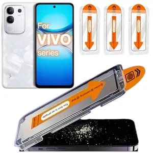 3pcs  For Vivo Y300t Y200t Y97 S30 Pro Mini S20 S19 S16E S15E S12 S10 S9 S7T S7 S7E S6 X200 X100S X70 X60 X50 V300 V100T Series Screen Protector Kit, Tempered Glass, Ultra HD 9h Hardness, Bubble-Free Easy Install, Auto Alignment Technology
