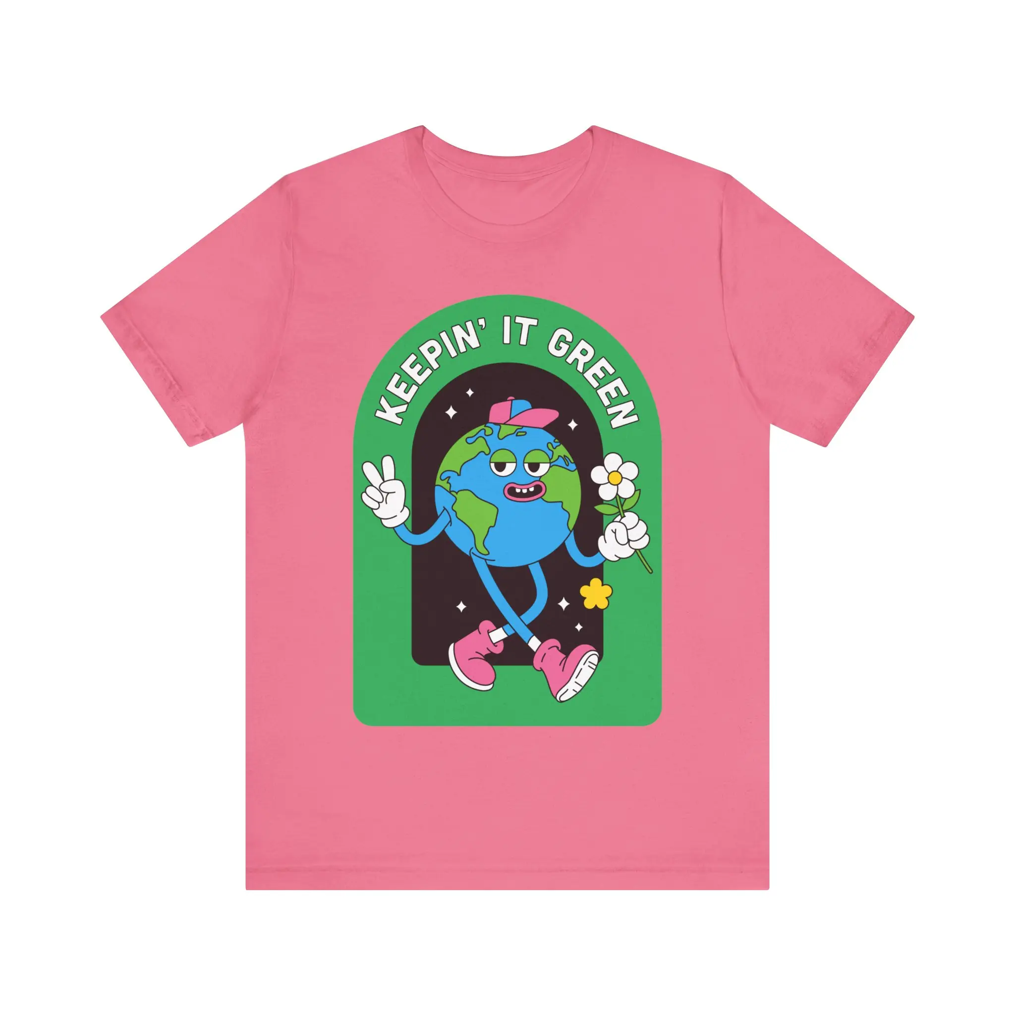 Keeping It Green Retro Unisex Tee, Earth Lover Shirt, Eco-friendly T-shirt, Environmentalist Gift, Sustainable Clothing