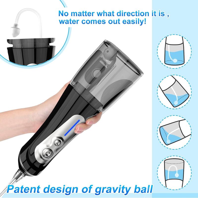 NBGRLVS Water Dental Flosser - 6 Modes, 320ML Portable & Rechargeable, IPX7 Waterproof - Home and Travel Oral Care