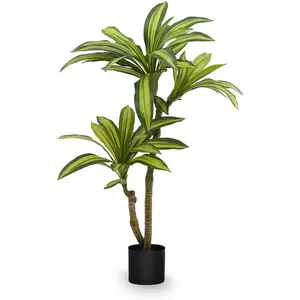 Maia Shop Artificial Dracaena Plant 3.5 Feet Tall Tropical Palm Tree, 41 inches