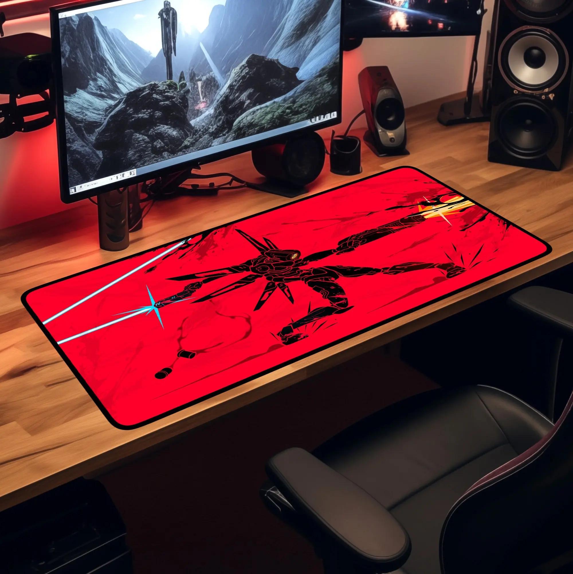 Ultrakill Desk Mat, V1 Ricoshot Gaming Desk mat XL, Mouse Pad, Gaming Keyboard Mat Pad, Large Desk Pad, Gamer Gift For Him