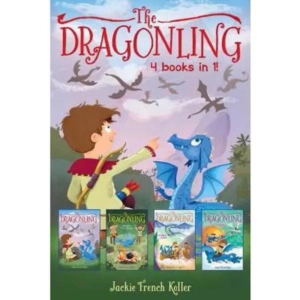 USED Book - The Dragonling 4 Books in 1!: The Dragonling; A Dragon in the Family; Dragon Quest; Dragons of Krad by Koller, Jackie French (Hardcover) - english