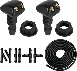 2 count Front Windshield Washer Nozzles, Windshield Washer Nozzle Kit, Fluid Hose and Windshield Washer Nozzles Wiper  Replacement for