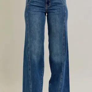 High Waisted Trouser Wide Leg Jeans by Judy Blue