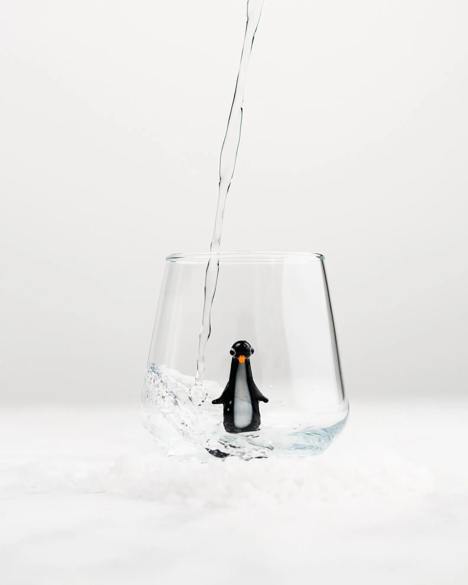 Penguin Drinking Glass, Handmade Animal Figure, Tumbler, Cup, Animal, Design Glasses, Perfect Gift For Dad, Home Décor, Glassware, Kitchen