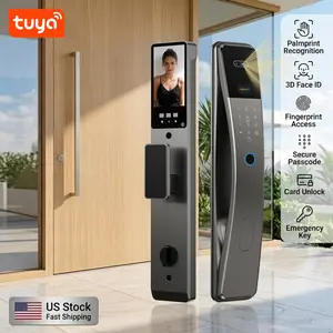 [Ships from USA] 6068 Heavy Duty Mortise Smart Door Lock with Biometric Palmprint and Face ID, Keyless Entry Lock Compatible with Tuya