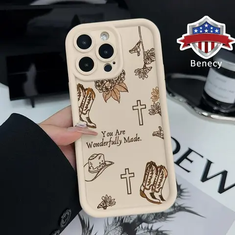 Western Religion Pattern Soft Silicone TPU Phone Case - Flexible, Durable, Anti-Drop, Shockproof, Easy Grip, Raised Edges, Rugged Protection Accessory for Daily Use, Fits iPhone 17,16,15,14 Pro Max,13,12,11,XR,XS Plus,Air E