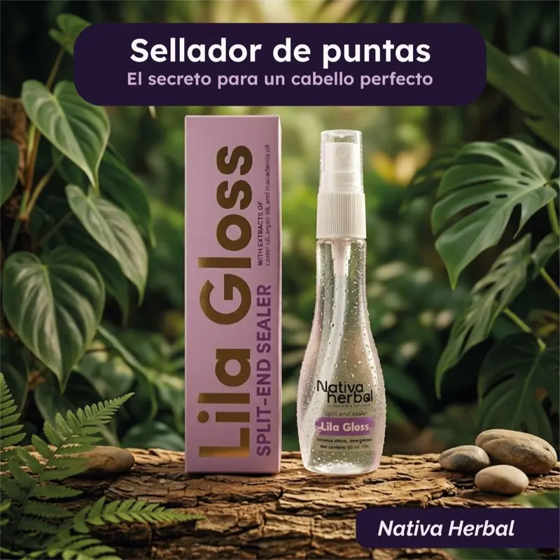 Nativa Herbal Lila Gloss Hair end sealer with castor oil x 60ml