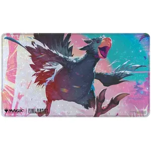 Final Fantasy x Universes Beyond Traveling Chocobo (Black) Holofoil Playmat for Magic: The Gathering