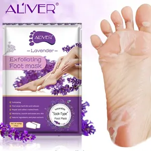 3pk Aliver Lavender Exfoliating Foot Mask Nourishing Moisture Peel Moisturizer Dead skin removal