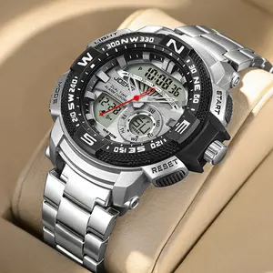 Men's multifunctional electronic watch with nightlight function, waterproof, sports watch, alarmclock and timing function