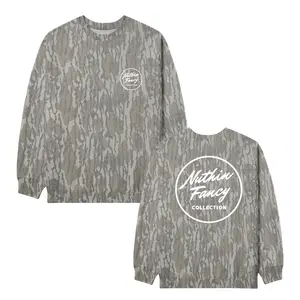 Mossy Oak Nuthin Fancy Waterfowl Bottomland Camo Sweatshirt, Long Sleeve Outdoor Hunting Pullover Hooded, Duck Deer Waterfowl Hunting Lightweight Outdoor, Gift for Men & Women, Father's Day, Mother's Day,