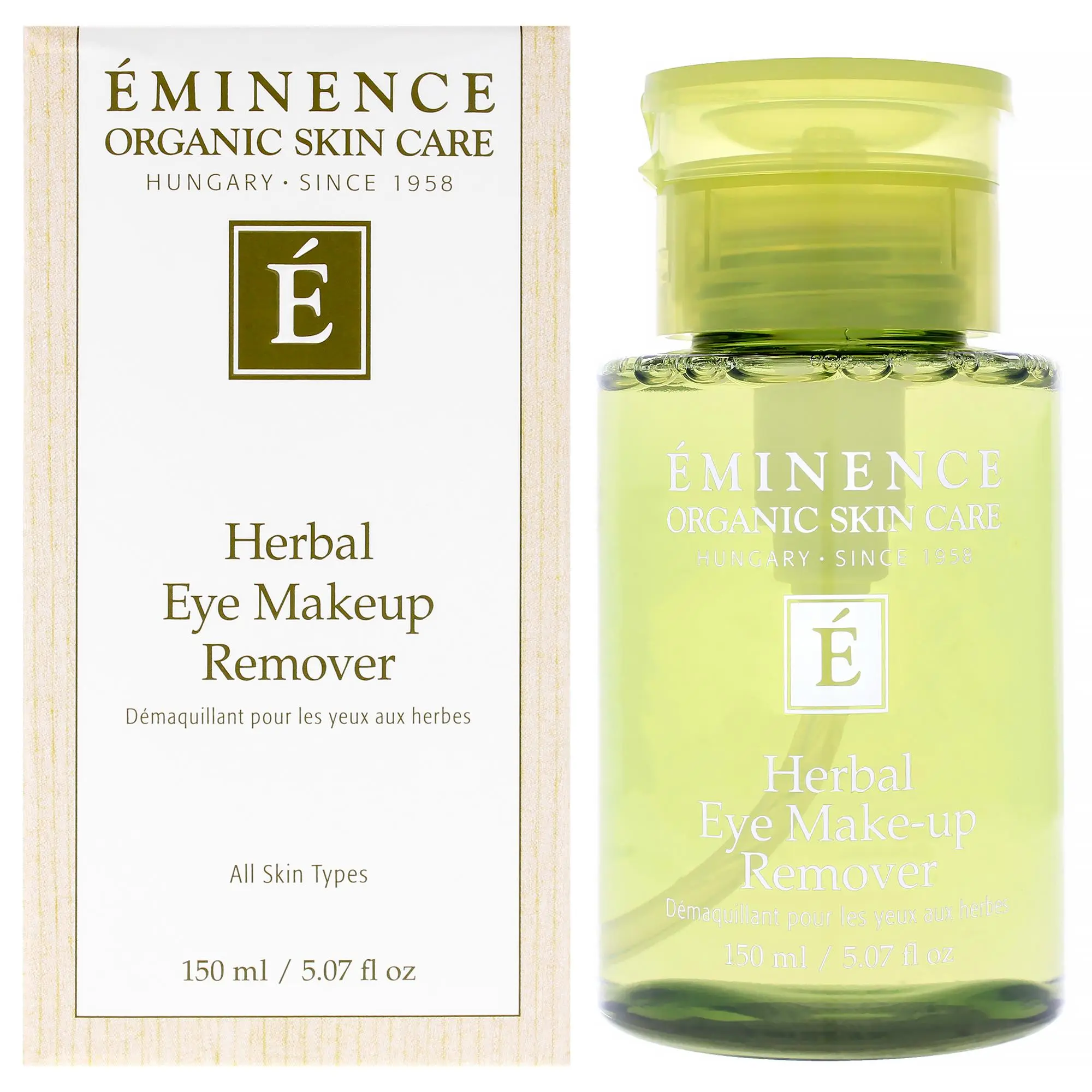 Eminence Herbal Eye Cosmetic Remover Cleanser for Unisex, Daily Use for Eye Area, 5.07 fl oz, Gentle Removal