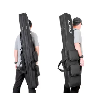 Portable Foldable Fishing Rod Box, Fishing Pole Bag, 130cm/51 Inch Storage Bag, Durable Fishing Gear Organizer, Ideal for Outdoor Activities