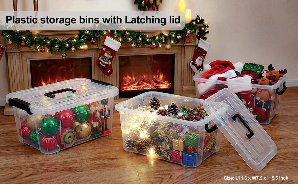 Plastic Storage Bins with Lids 6 Pack Storage Organizer, 7 Quart Stackable Storage Bins with Buckle-Up Latches and Handle Storage totes easy for Home Office Pantry Organization, Clear Lids Plastic Storage Bins with Lids 6 Pack Storage Organizer, 7 Quart Stackable Storage Bins with Buckle-Up Latches and Handle Storage totes easy for Home Office Pantry Organization, Clear Lids